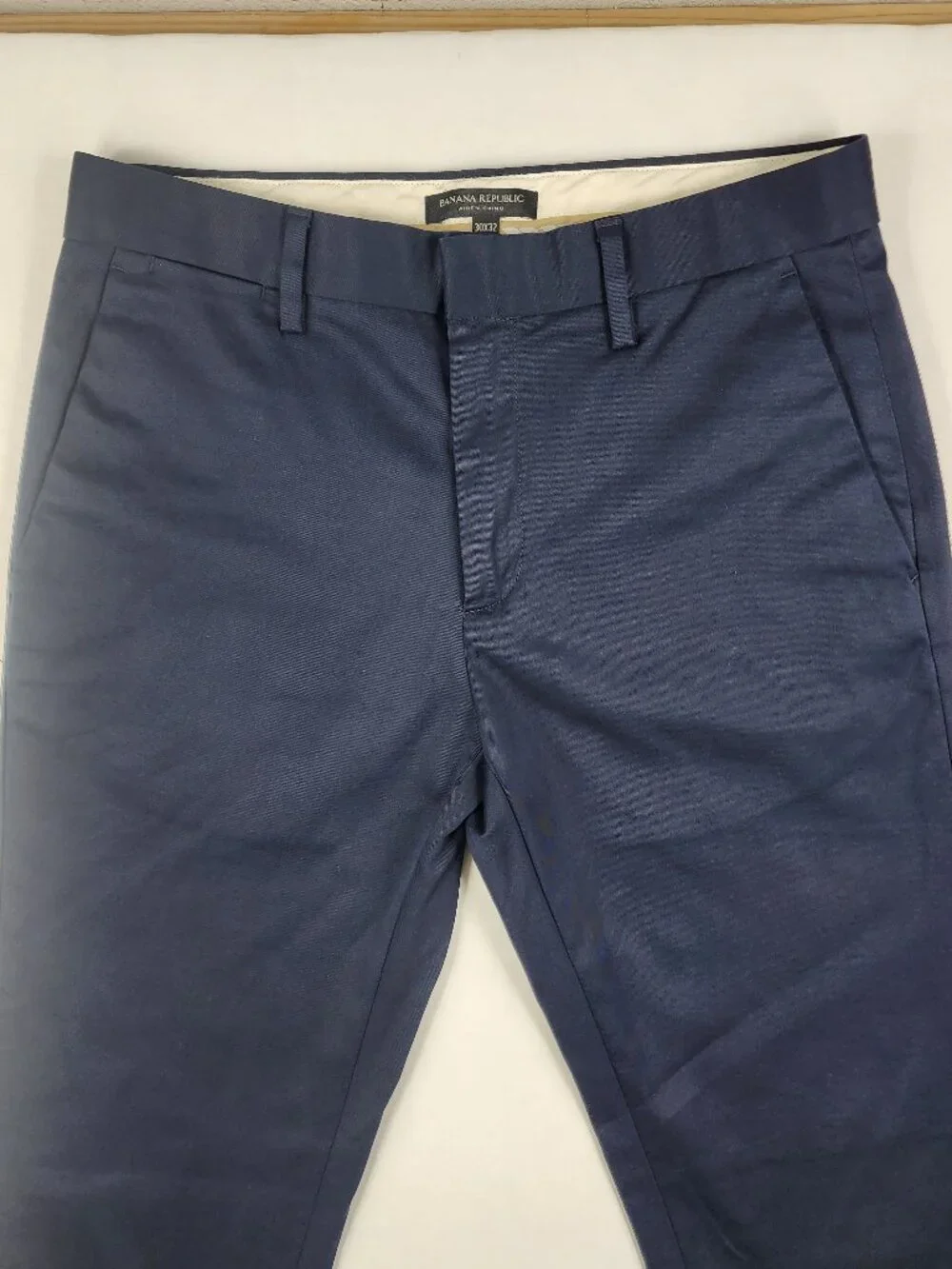 Banana Republic Mens 30x32 Navy Blue Aiden Chino Performance Comfort Pants EX